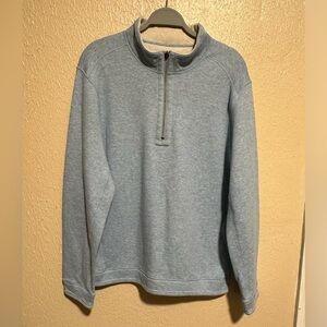 Tommy Bahama Reversible Flipshore Half Zip Sweater Blue Gray Pullover‎ Large